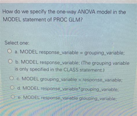 Image result for One Way Anova Model