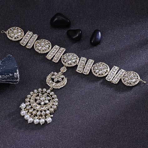 Sukkhi Knockout White Gold Plated Pearl Ethnic Shishphool For Women ...