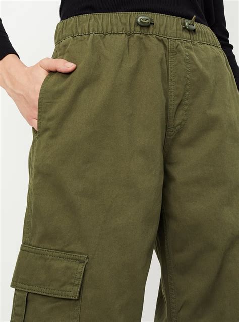 Buy Women Solid Cargo Parachute Jeans Online at just Rs. 1399.0 ...