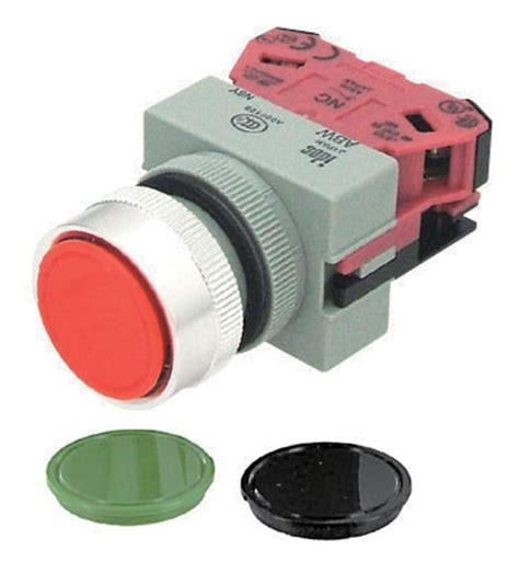 ABW110-B,G,R Idec | Idec Push Button, Panel Mount, 22mm Cutout, IP65 ...