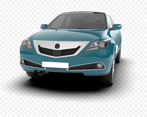 Stylish blue sedan modern automotive design in motion | Premium PSD