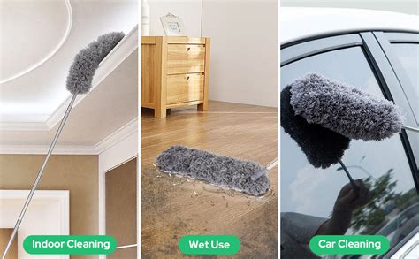 DODGE 'N WOLVES Microfiber Feather Duster Bendable & Extendable Fan ...