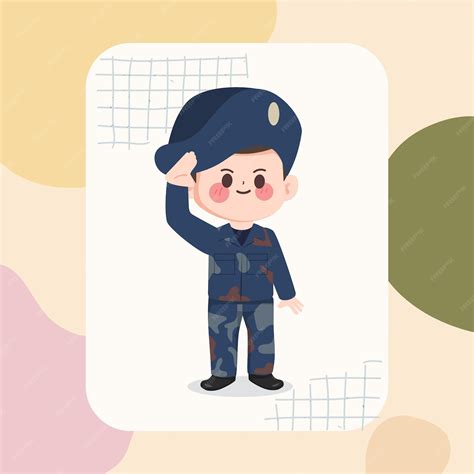Premium Vector | Cute cartoon hand drawn air force military job character set.