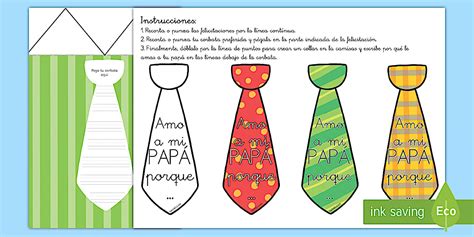 Manualidad: Felicitación de corbata - Día del Padre