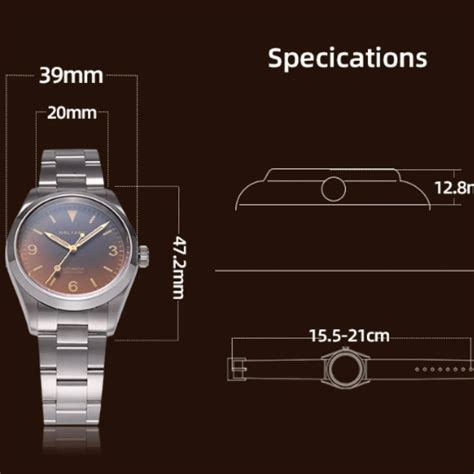 Microbrand Timepiece Distressed Hands 39mm Explorer S4091B - Seiko NH3 ...
