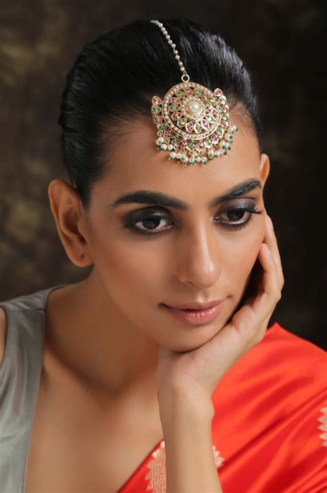 Jabirah Multicoloured Jadau Maang Tikka – Paisley Pop Shop