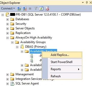 Adding Replica Node to SQL Server Availability Group 的图像结果