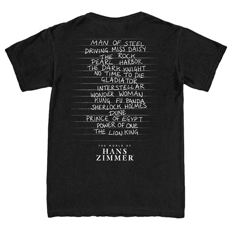 Setlist Tee - Black – Hans Zimmer US