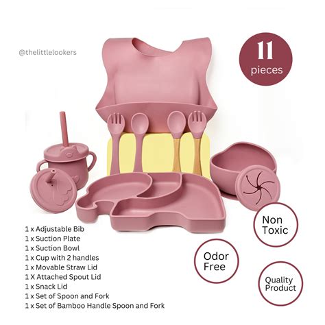 THE LITTLE LOOKERS Baby Feeding Set I 11 Piece Baby Dining Set I Baby ...