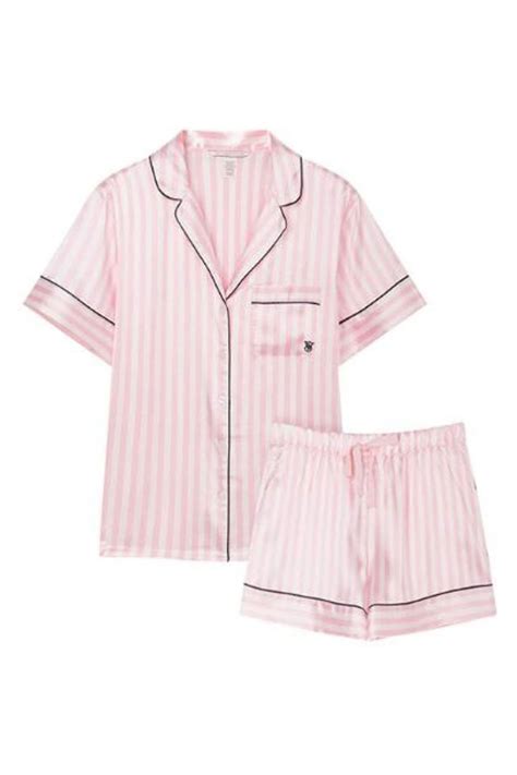 Buy Victoria's Secret Pretty Blossom Iconic Stripe Pink Satin Short ...