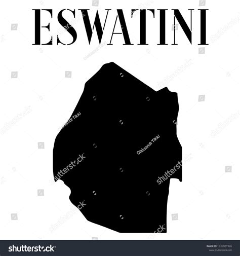 Eswatini Swaziland Outline World Map Silhouette: เวกเตอร์สต็อก (ปลอดค่าลิขสิทธิ์) 1536021926 ...