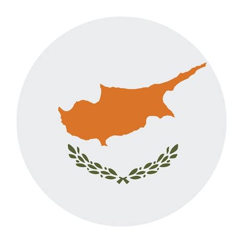 Cyprus circle flag logo icon digital vector illustration | Premium Vector