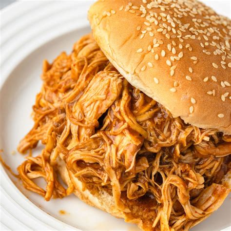 Slow Cooker Shredded BBQ Chicken Recipe - Happy Family Recipes