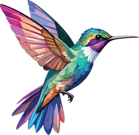 Premium Vector | Vibrant watercolor hummingbird clipart brings nature ...