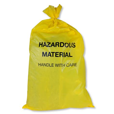 Amazon.com: 10-Gallon Hazardous Waste Bags (24 pack, Yellow) w/Twist ...