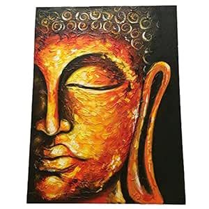Handmade Lord Buddha Canvas Painting : Amazon.in: Home & Kitchen