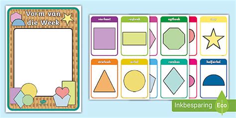 Vorm Van Die Week Plakaat en Kaartjies (teacher made)