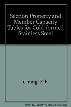 Buy Section Property and Member Capacity Tables for Cold-formed ...