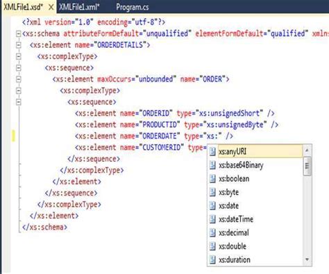Image result for Visual Studio Open XSD
