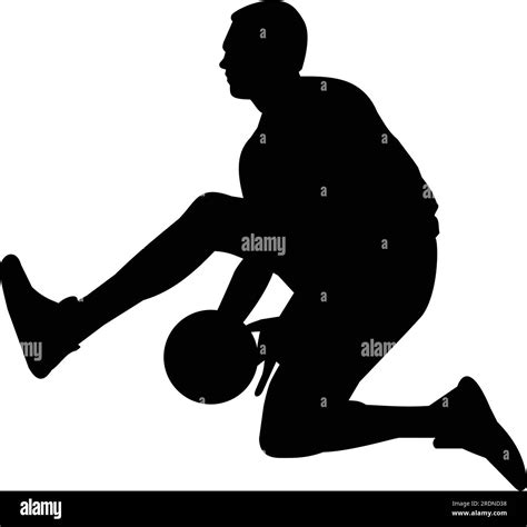 Black silhouette man cool style dunking playing basketball Stock Vector Image & Art - Alamy