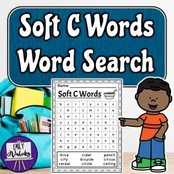 Soft C Words Word Search - Phonics Practice for Word Work and Literacy ...