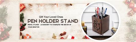 Raptech (Ganesha Design) Pen Holder Stand Made of Wood Stationery ...