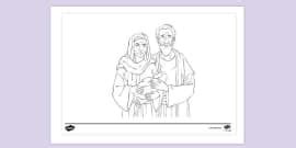 Abraham and Sarah Colouring Sheets