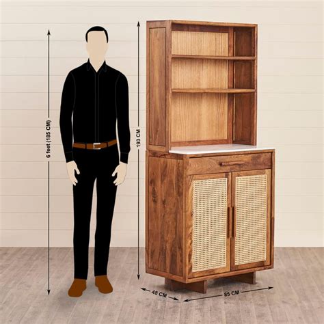 Buy Cane Connection Mango Wood Bar Cabinet - Brown from Home Centre at ...