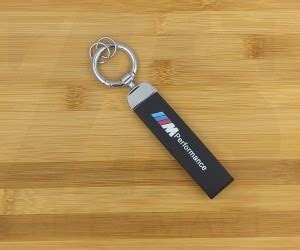 Znee Smart M Performance Key Chain for Car& Bike Black Leather Keychain ...