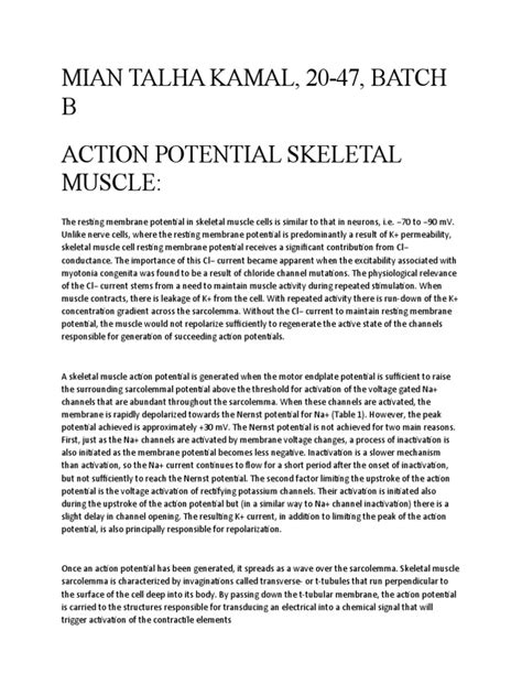 Image result for Skeletal Muscle Action Potential Graph