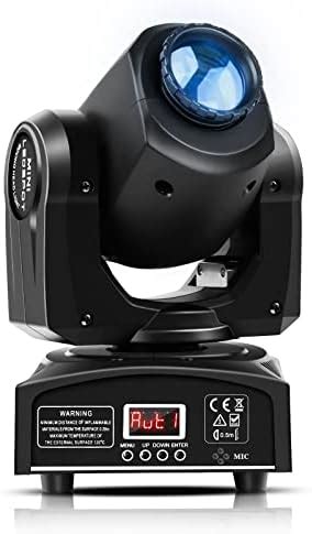 U`King LED Moving Head Light 25W DJ Lights Stage Lighting with 8 GOBO 8 ...