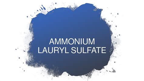 SOLUTION: Ammonium lauryl sulfate presentacion - Studypool