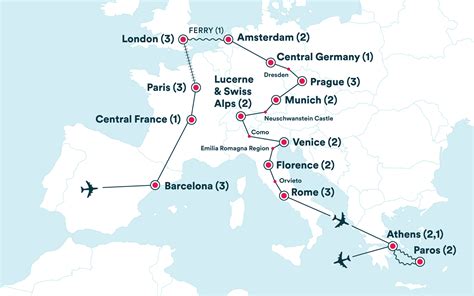 Europe Trip Map 的图像结果