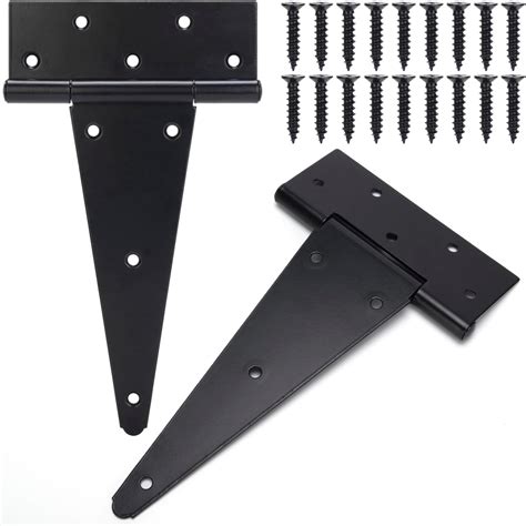 Amazon.com: Heavy Duty Gate Hinges - Barn Door Hinges w/ 2.8mm Thickness - Weather Resistant ...