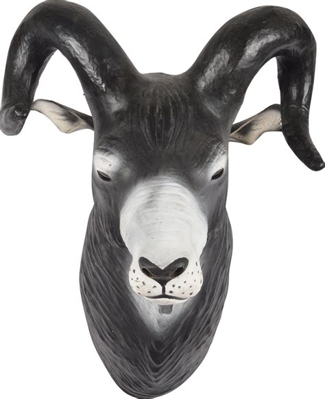 Buy Pure Leather Sheep Head Wall Mount Figurine (43 cm x 44 cm x 42 cm ...