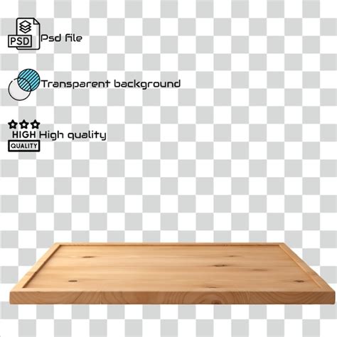 Psd empty table isolated on transparent background | Premium PSD