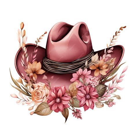Premium AI Image | beautiful pink pink cowboy hat clipart illustration