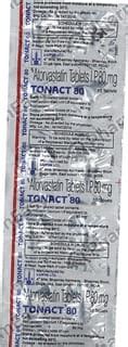 Tonact 80 MG Tablet (10): Uses, Side Effects, Price & Dosage | PharmEasy