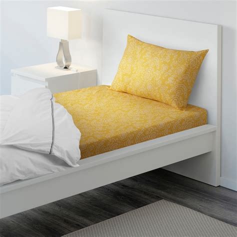 ÅKERTISTEL flat sheet and pillowcase, yellow, 150x260/50x80 cm (59x102 ...