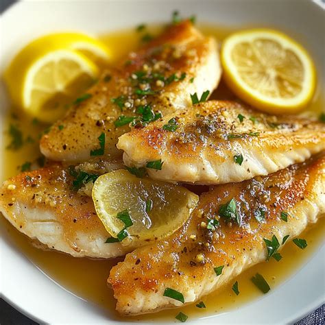 Crispy Flounder with Lemon-Butter Sauce