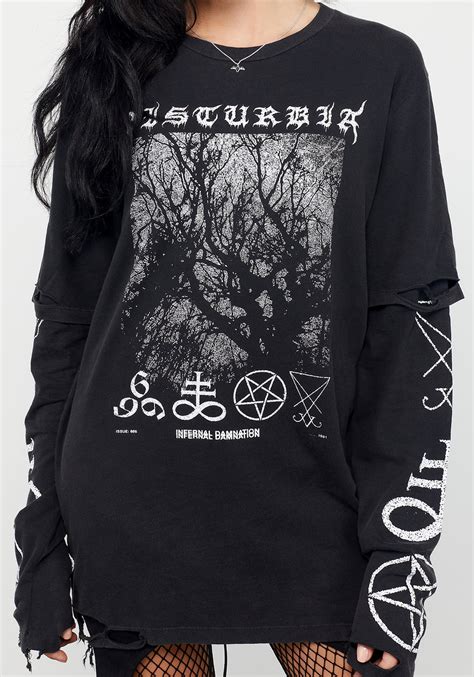 Disturbia | Infernal Layered Long Sleeve T-Shirt | T-Shirts