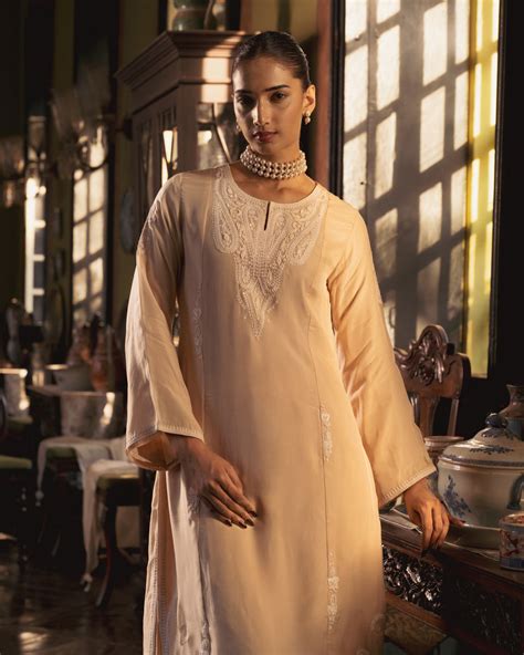 Cream Organza Kali Suit Set – Silky Wedding