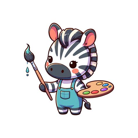 cute zebra painting icon character 46353323 PNG