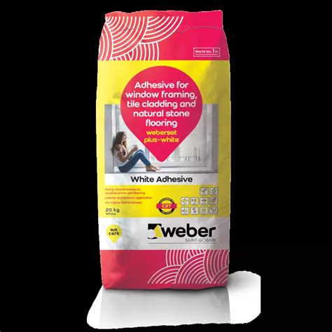 Wall Floor Stone Ceramic Tile Adhesive - weberset plus white