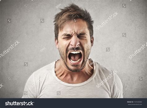 Portrait Young Man Screaming Stock Photo 157245083 | Shutterstock