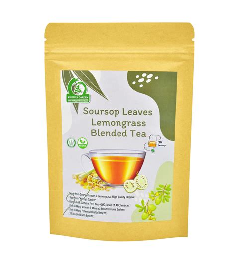 Soursop Leaves Lemongrass Blended Tea 36-Teabags (1.9oz) – X2 Double Health Benefits - Krittiya ...