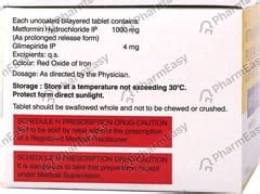 Glycomet Gp 4 Forte Strip Of 10 Tablets: Uses, Side Effects, Price ...