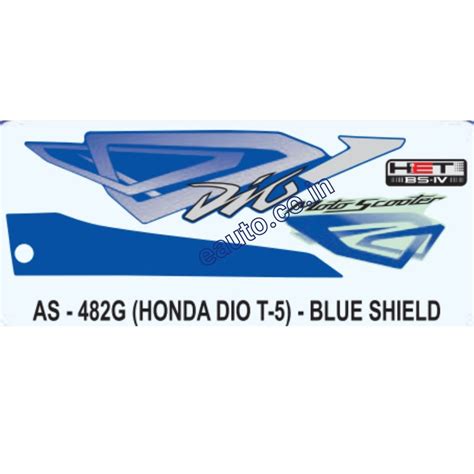 Graphics Sticker Set for Honda Dio | Type 5 | Blue Sticker | Both Side