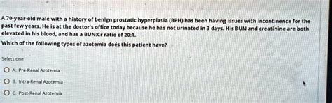 2.	Mrs. B. is concerned because she has only urinated once in the past 24 hours. The medical term for this symptom is (anuria, dysuria, oliguria).