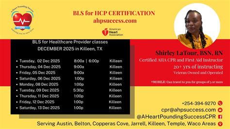 BLS for Healthcare Provider Certification, Killeen, 5 December 2025 ...